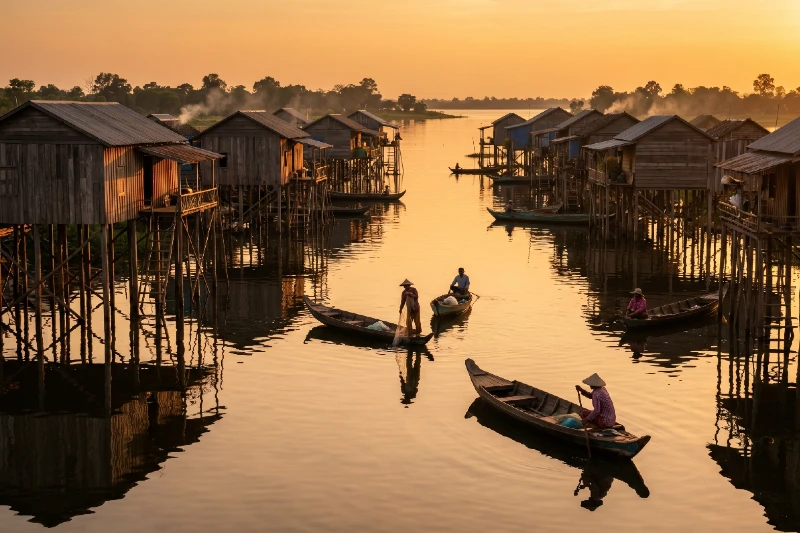 Le Peuple des Eaux — village flottant sur le lac Tonlé Sap